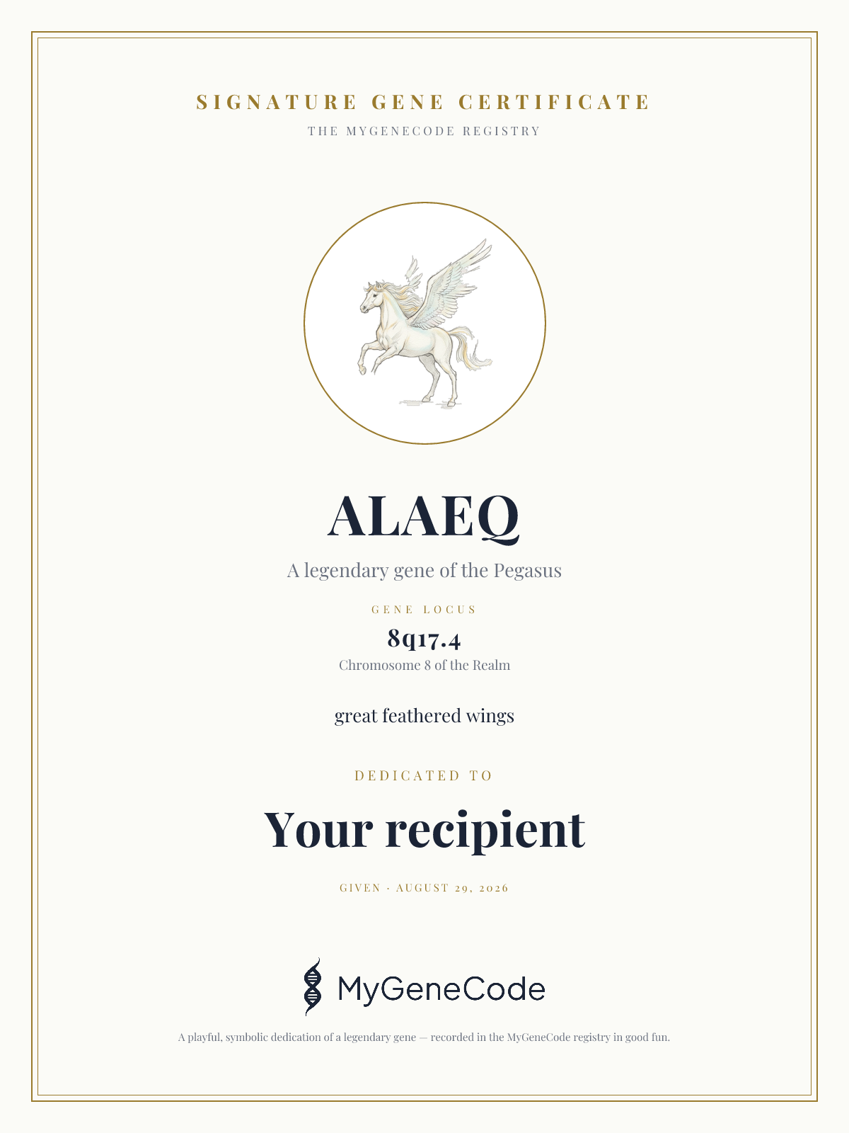 ALAEQ gift certificate preview