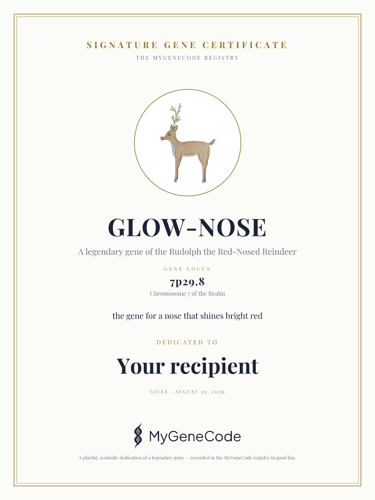 GLOW-NOSE gift certificate preview