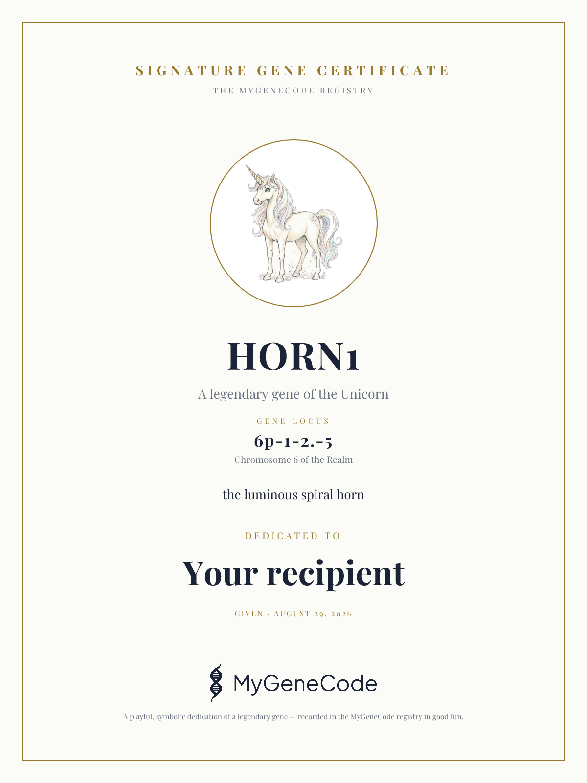 HORN1 gift certificate preview